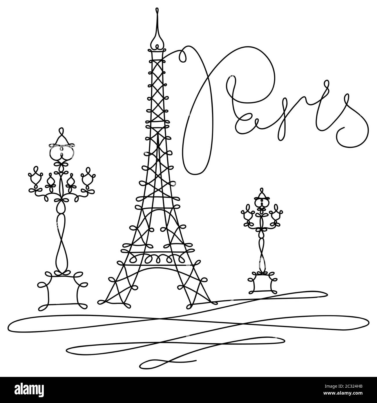 La Tour Eiffel - Paris Illustration