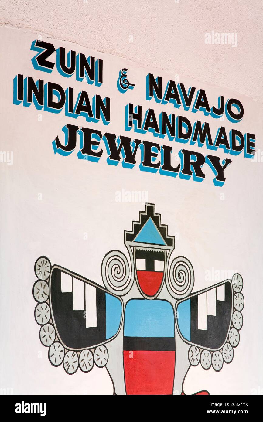 Indian trading post in Old Town,Albuquerque,New Mexico,USA Stock Photo