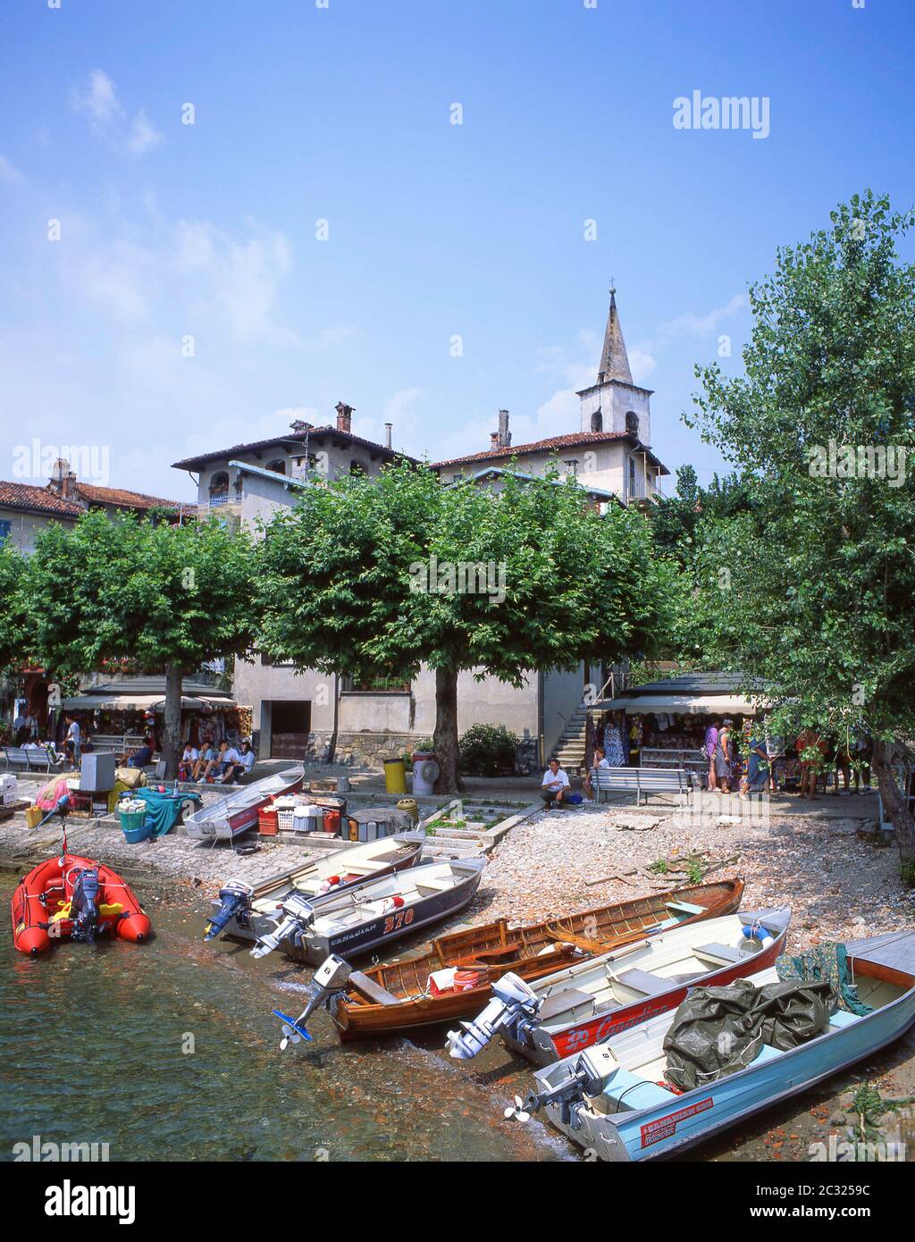 Isloa Pescatori (Fisherman's Island), Lake Maggiore, Province of Verbano-Cusio-Ossola, Piemonte (Piedmont) Region, Italy Stock Photo