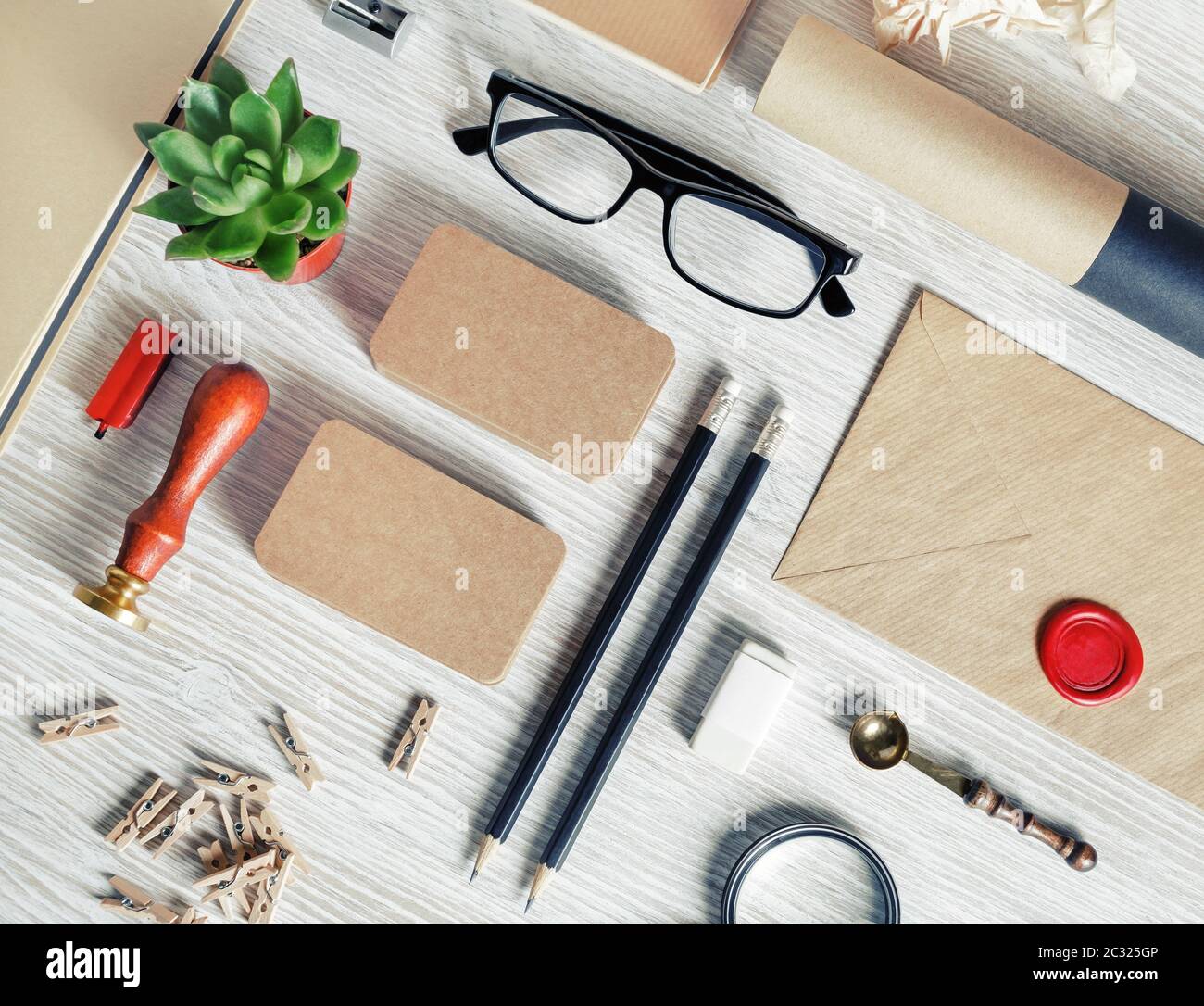 Vintage stationery set Stock Photo Alamy
