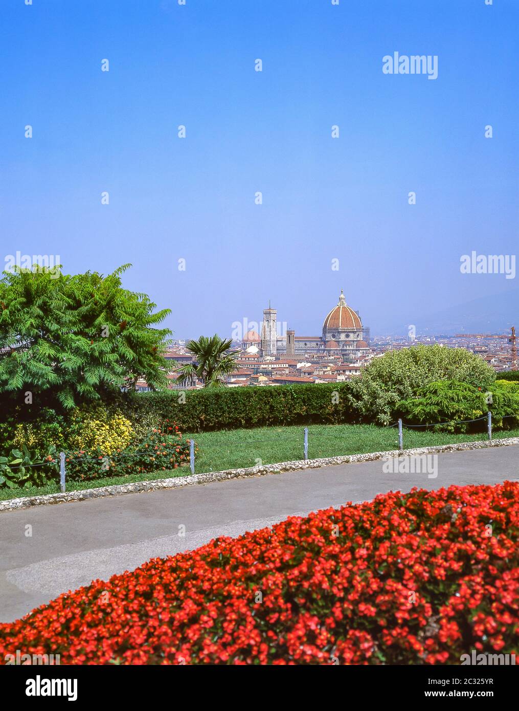 View of Old Town from Piazzale Michelangelo, Florence (Firenze), Tuscany Region, Italy Stock Photo