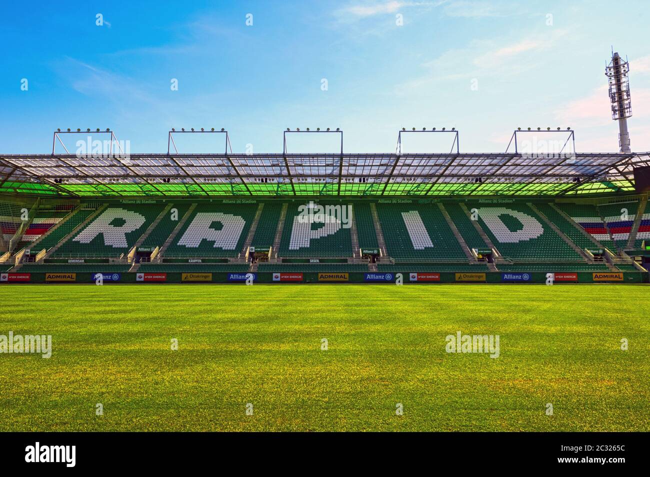 View at Allianz stadion - the official arena of FC Rapid Stock Photo