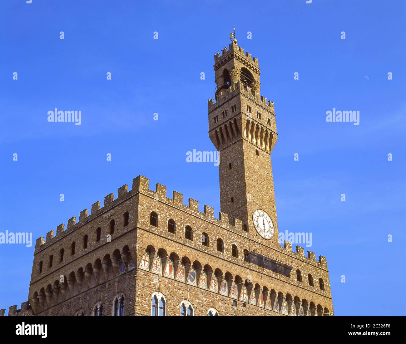 Palazzo Vecchio, Piazza della Signoria, Florence (Firenze), Tuscany Region, Italy Stock Photo