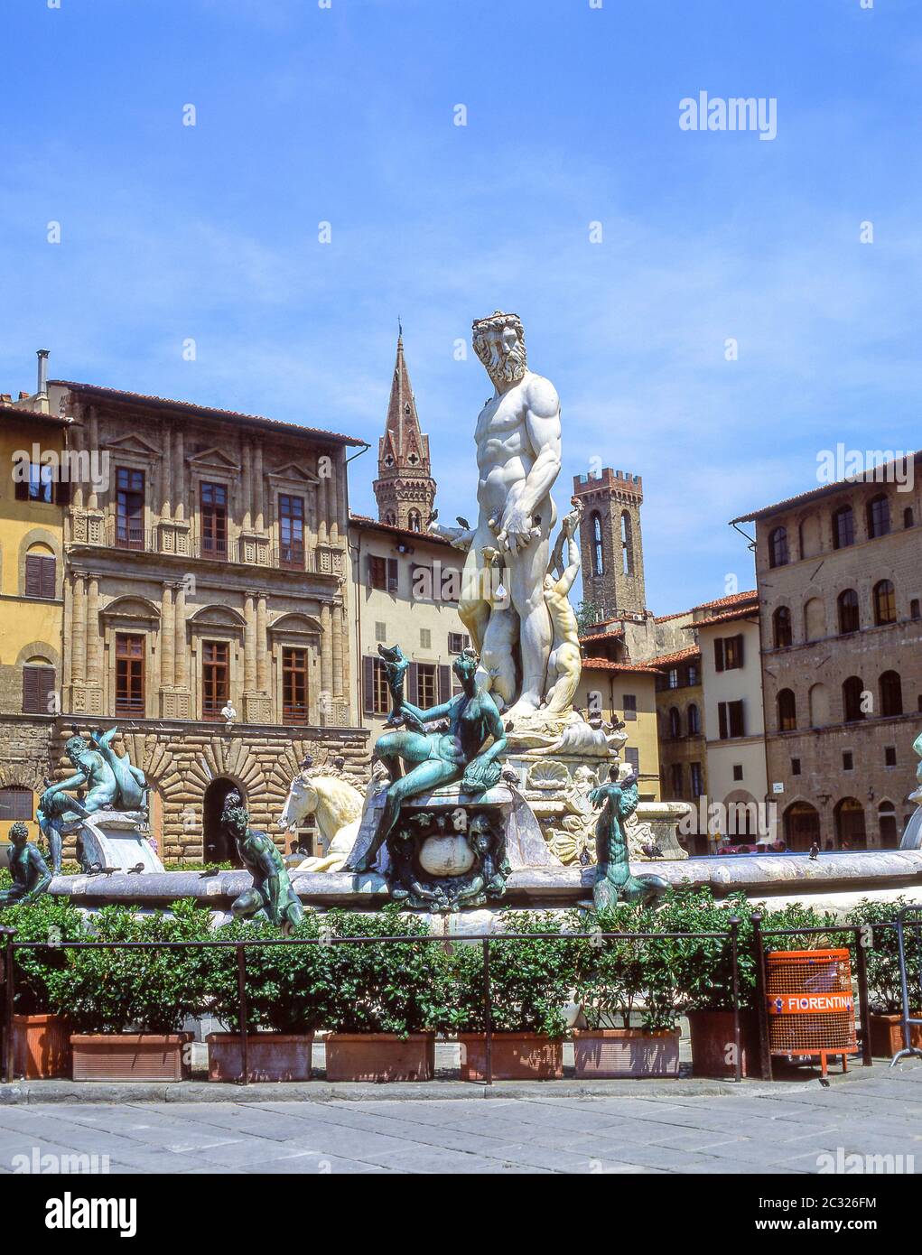 Fountain of Neptune (Fontana del Nettuno), Piazza della Signoria, Florence (Firenze), Tuscany Region, Italy Stock Photo