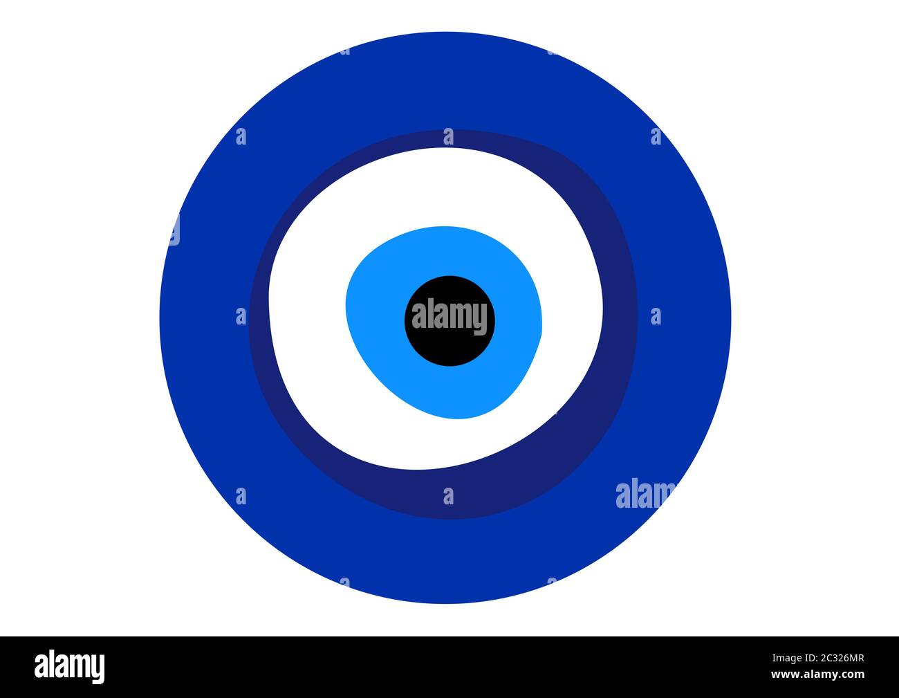 evil eye symbol amulet illustration on white background Stock Photo - Alamy