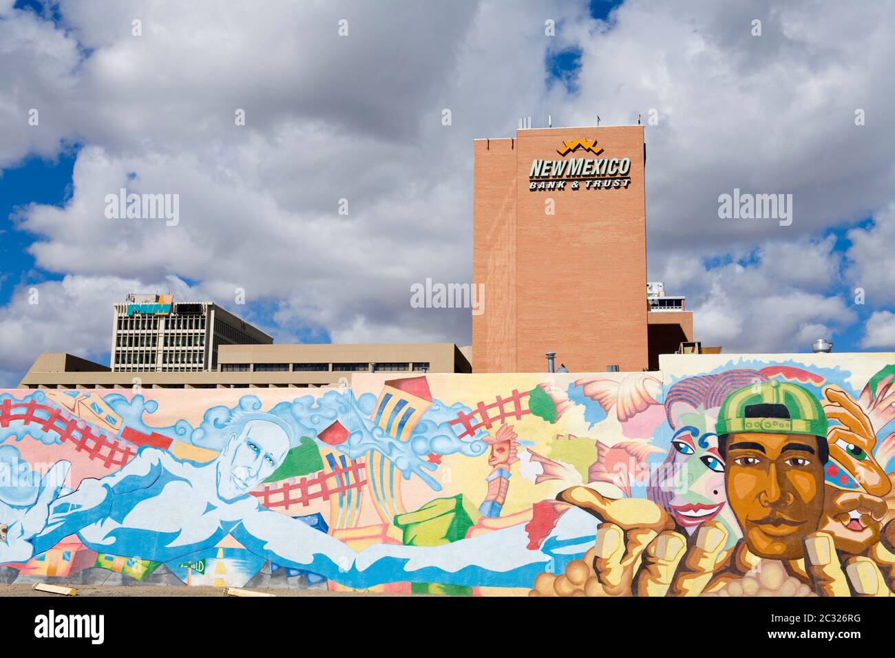 Mural by Antonio Lente & New Mexico Bank & Trust Building,Albuquerque