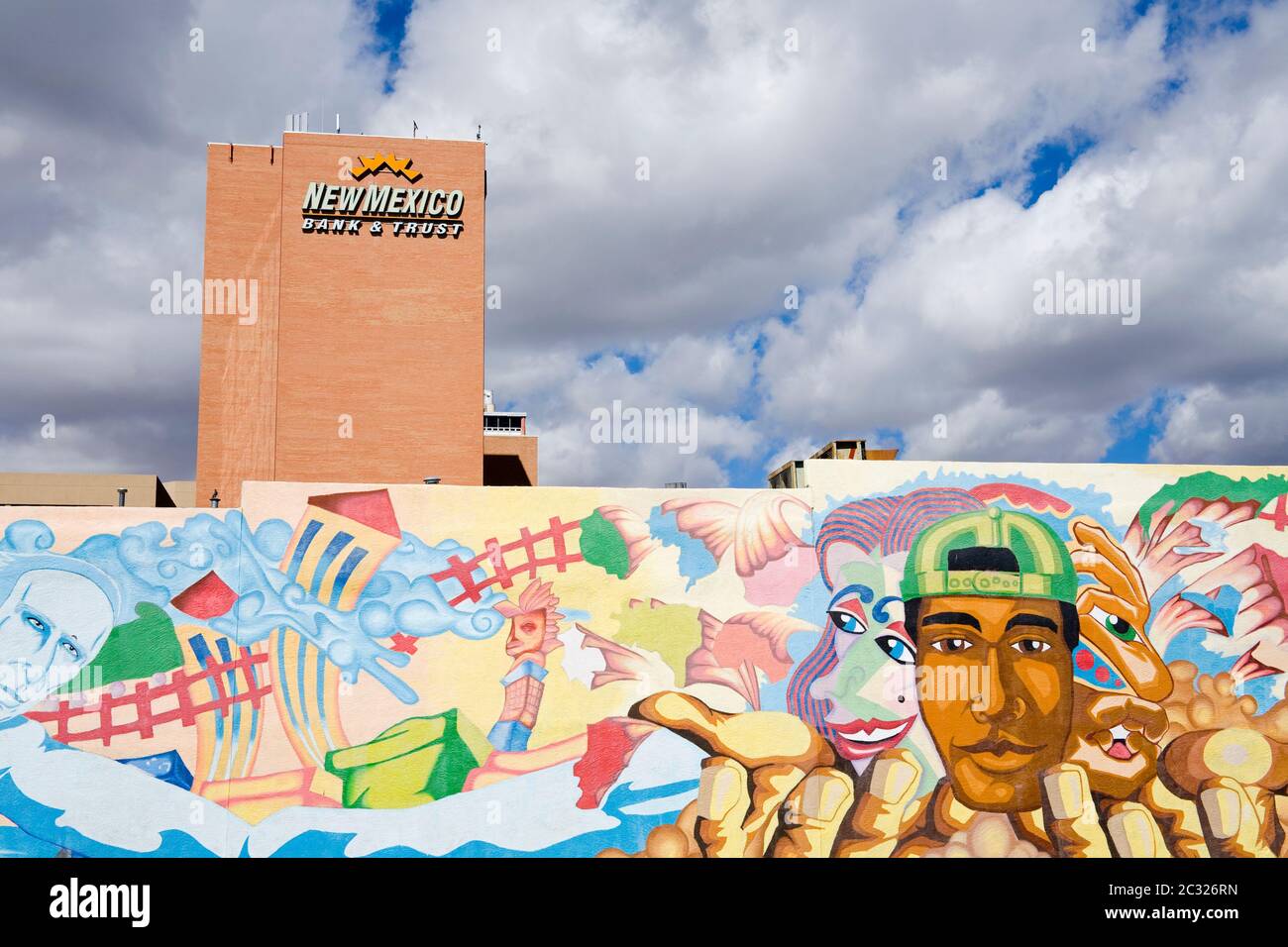Mural by Antonio Lente & New Mexico Bank & Trust Building,Albuquerque