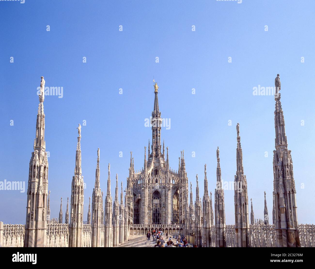 Cathedral roof, Duomo di Milano (Milan Cathedral), Piazza del Duomo, Milano (Milan), Lombardy Region, Italy Stock Photo