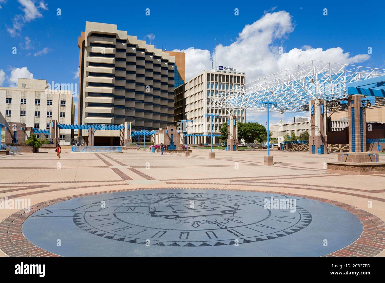 Tricentennial Plaque in the Civic Plaza,Albuquerque,New Mexico,USA