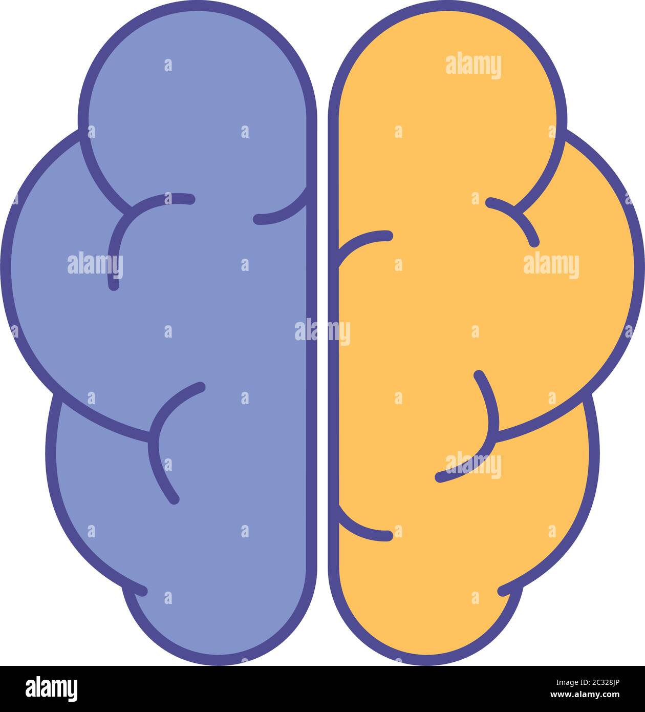 brain line and fill style icon design, Innovation idea and creativity ...