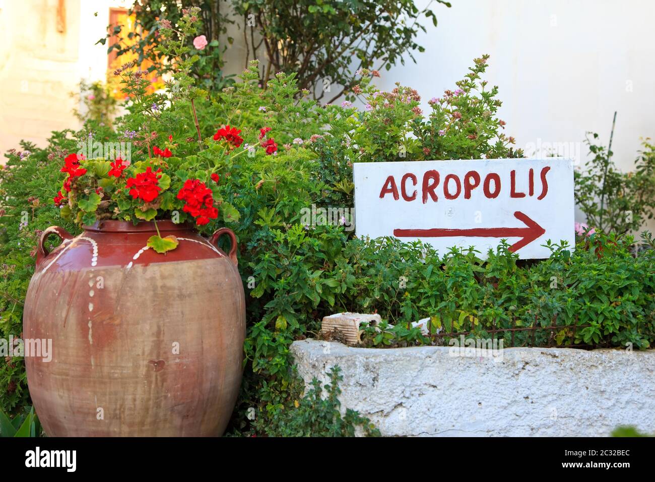 Entrance sign at the Acropolis, Athens Stock Photo Alamy
