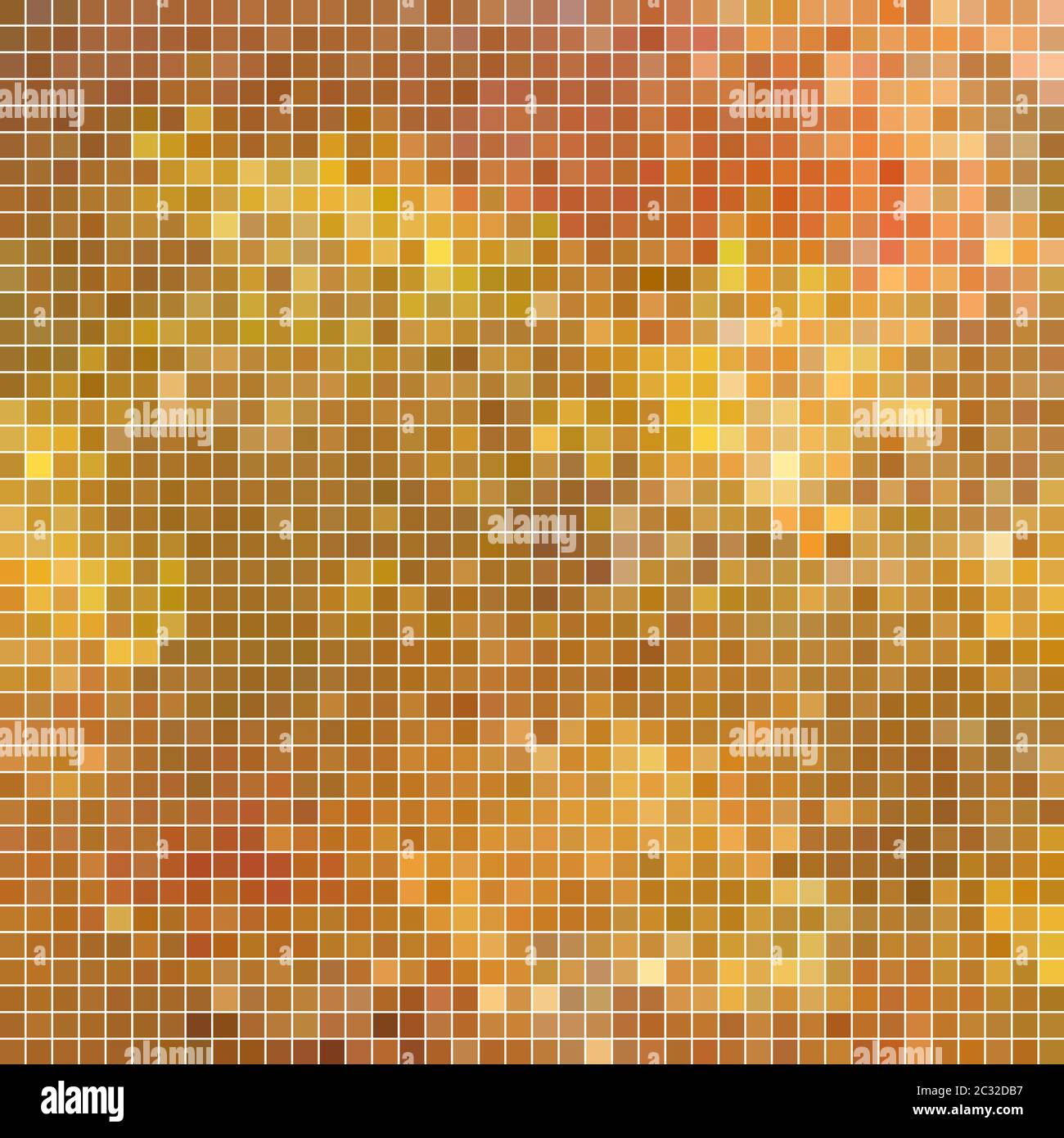 abstract square pixel mosaic background - yellow and orange Stock Photo ...