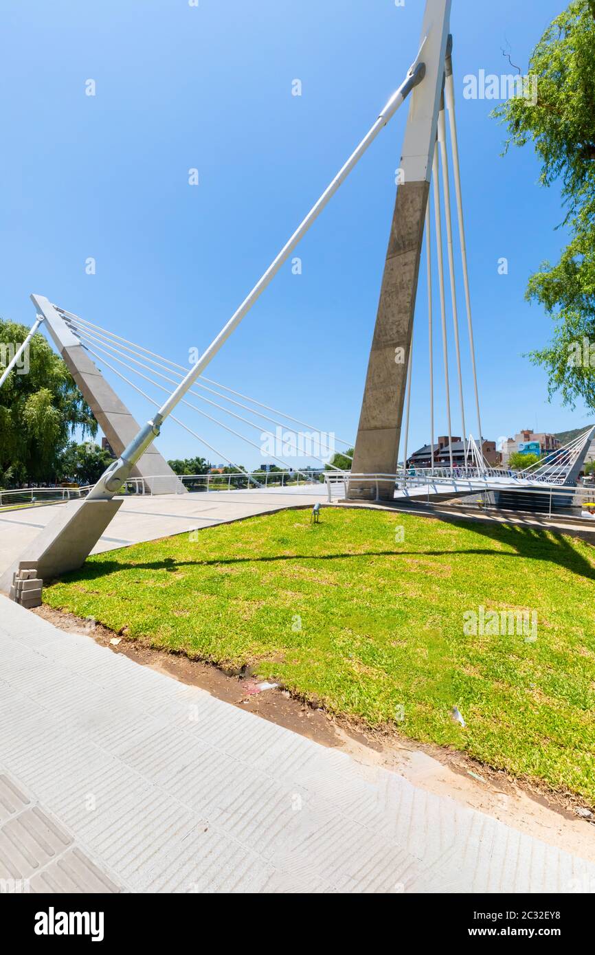 Argentina Villa Carlos Paz Central bridge in a sunny day Stock Photo
