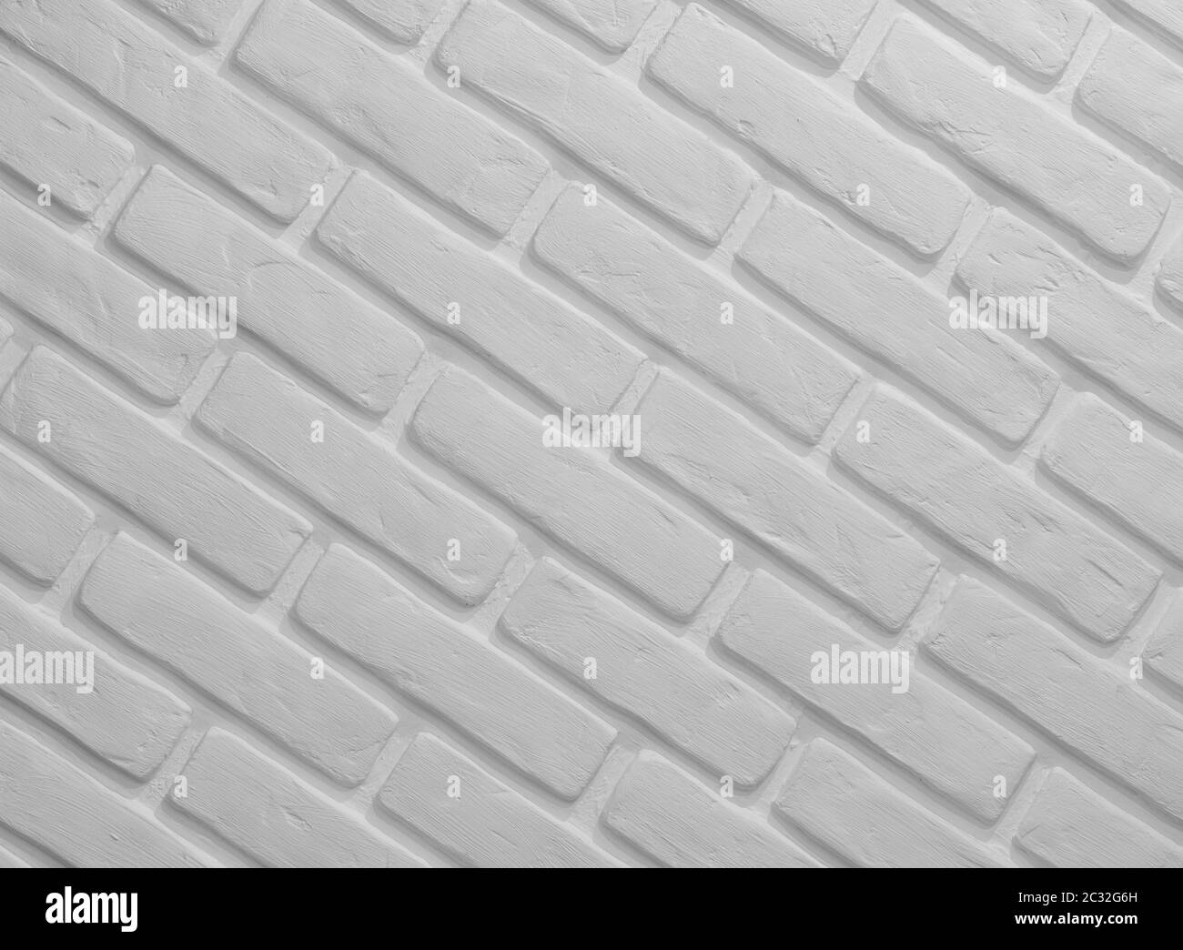 Diagonal white brick wall texture Black and White Stock Photos & Images ...