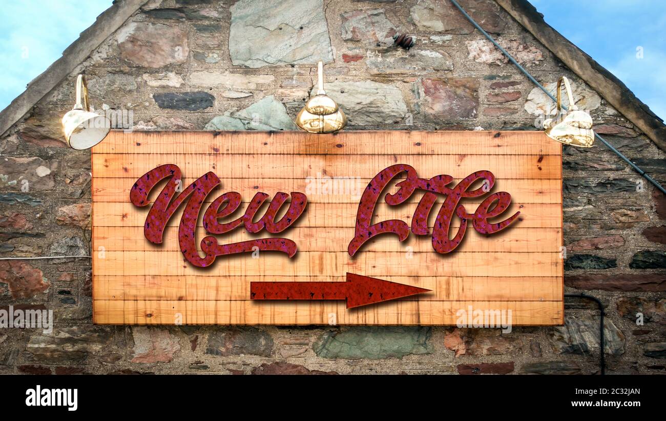 Street Sign NEW LIFE Stock Photo - Alamy