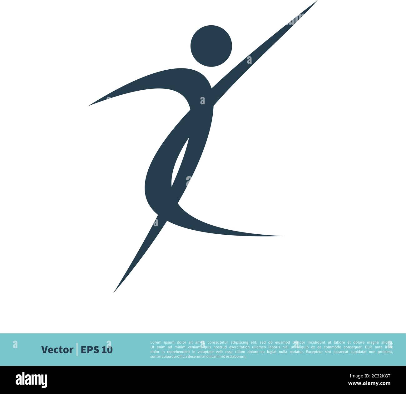 Swoosh Human Shape, Human Figure Icon Vector Logo Template Illustration