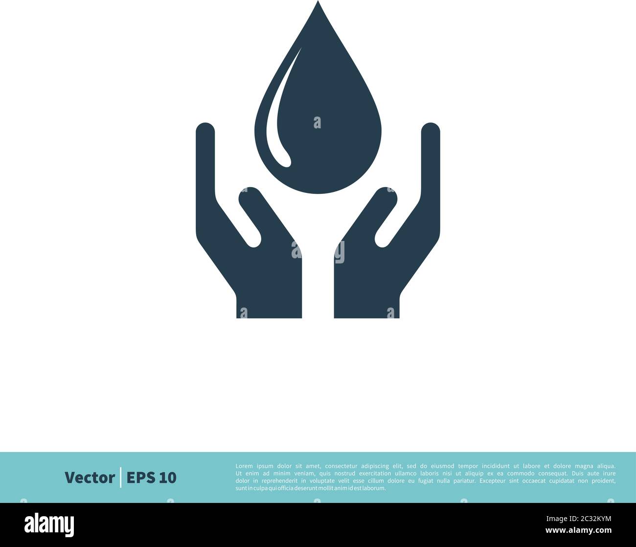 Save Water Icon Vector Logo Template Illustration Design. Vector EPS 10. Stock Vector