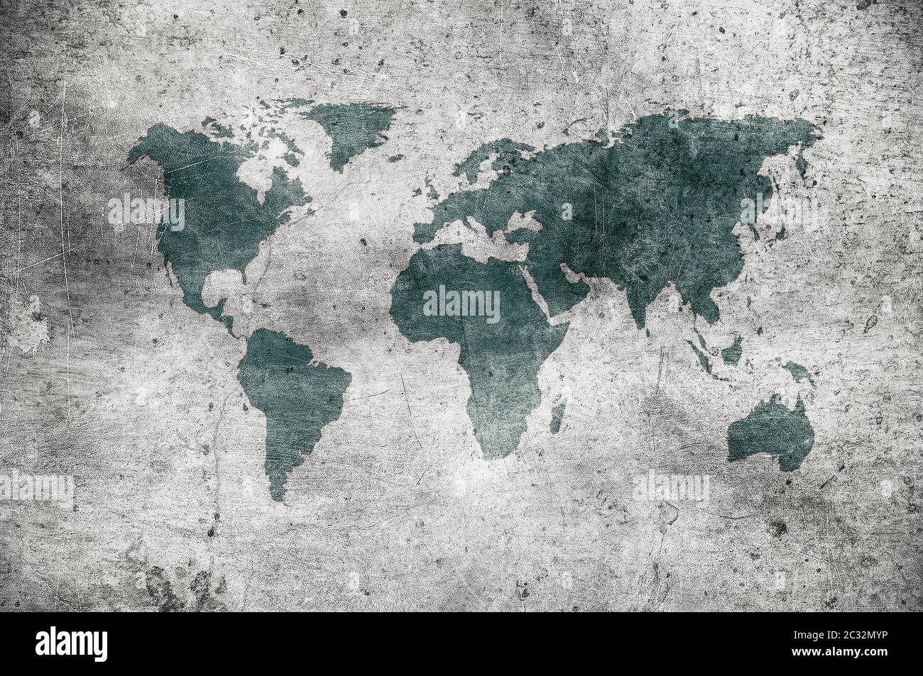 grunge map of the world Stock Photo - Alamy