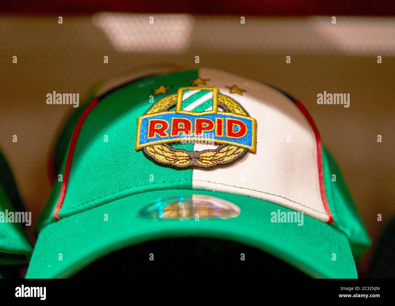 Visiting FC Rapid Vienna fan shop Stock Photo Alamy