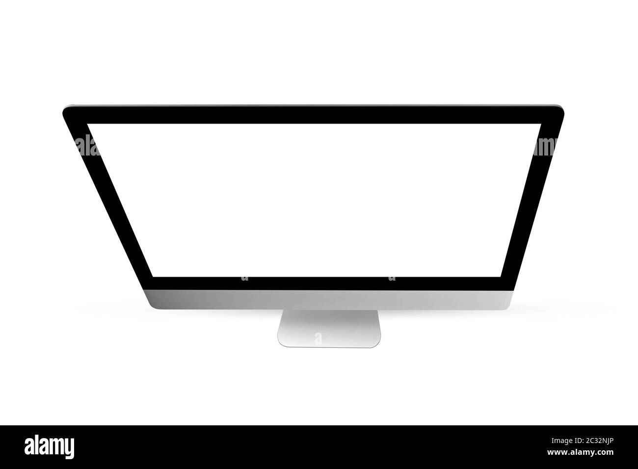 Mock-up empty computer screen monitor on a white background Stock Photo ...