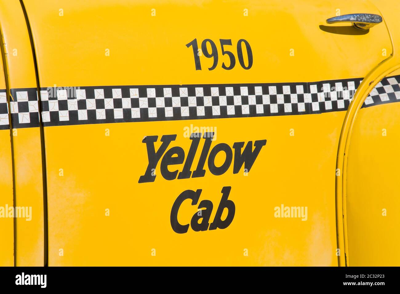 New York taxi at the Route 66 Auto Museum in Santa Rosa,New Mexico,USA
