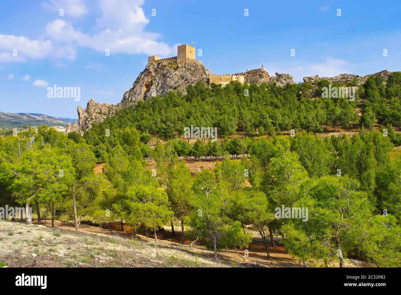 Sax, Castillo de Sax, castle in Province of Alicante, Spain Stock Photo