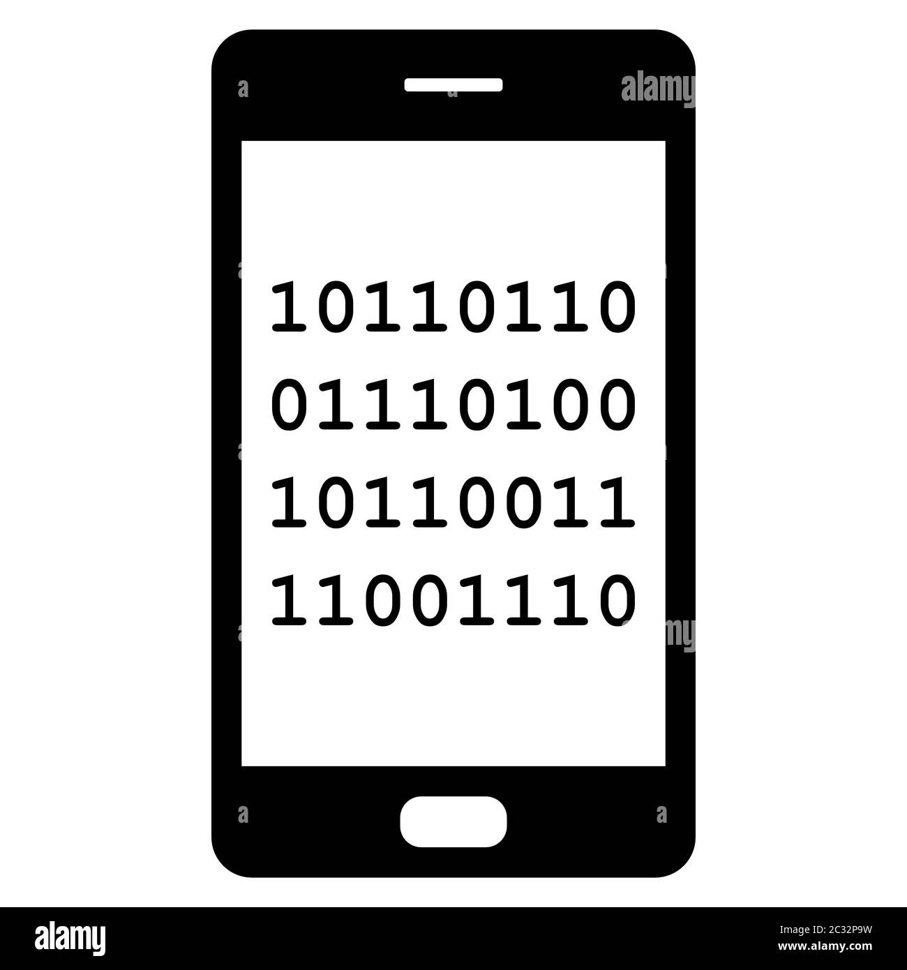 Is Cell Phone Using Binary Code Binary code and smartphone Stock Photo - Alamy