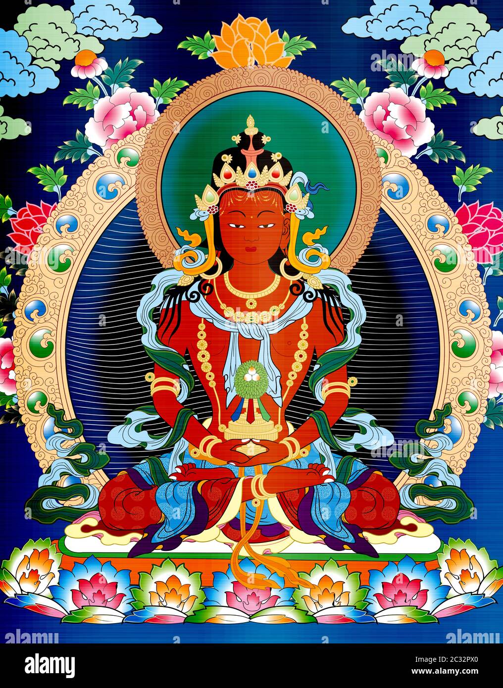 Tangka Red Red thangka hi-res stock photography and images - Alamy