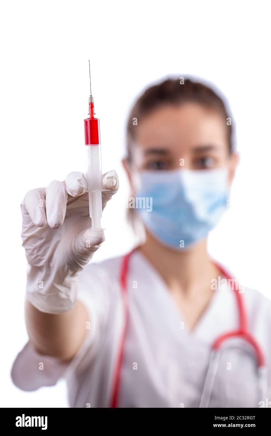 Nurse in mask hi-res stock photography and images - Alamy