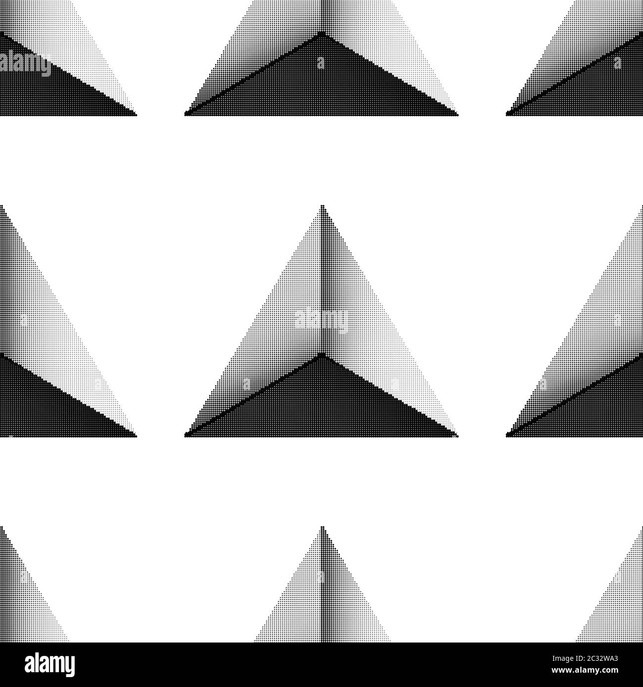 Geometric fade hexagon triangle pattern stencil