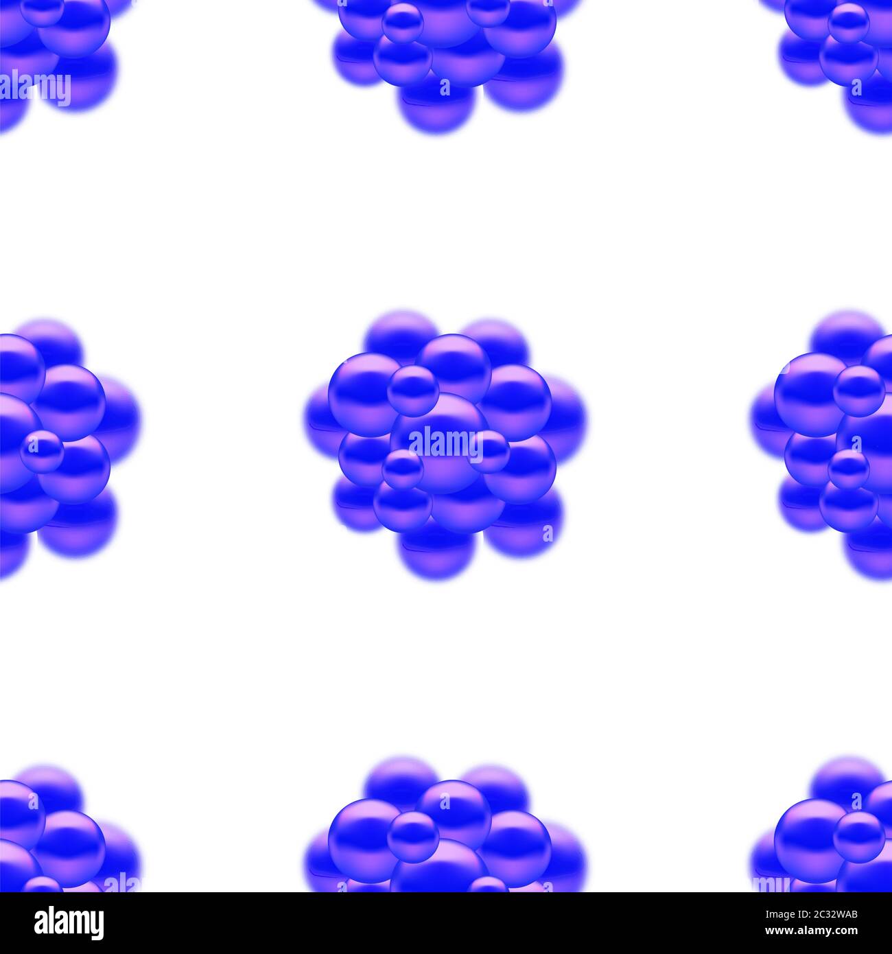 Abstract Molecules Design. Blue Spheres Background. Molecular Structure ...
