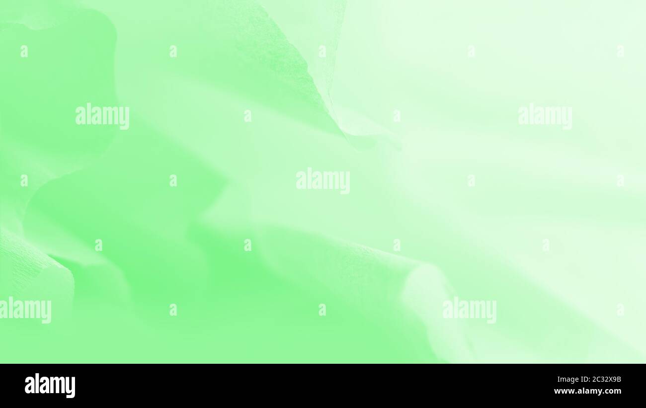 Watercolor green mint gradient abstract background, panoramic format Stock Photo