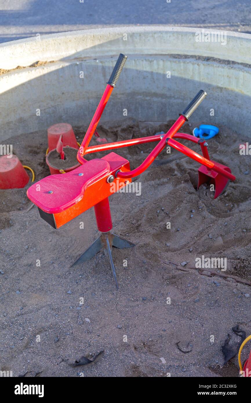 red digger toy