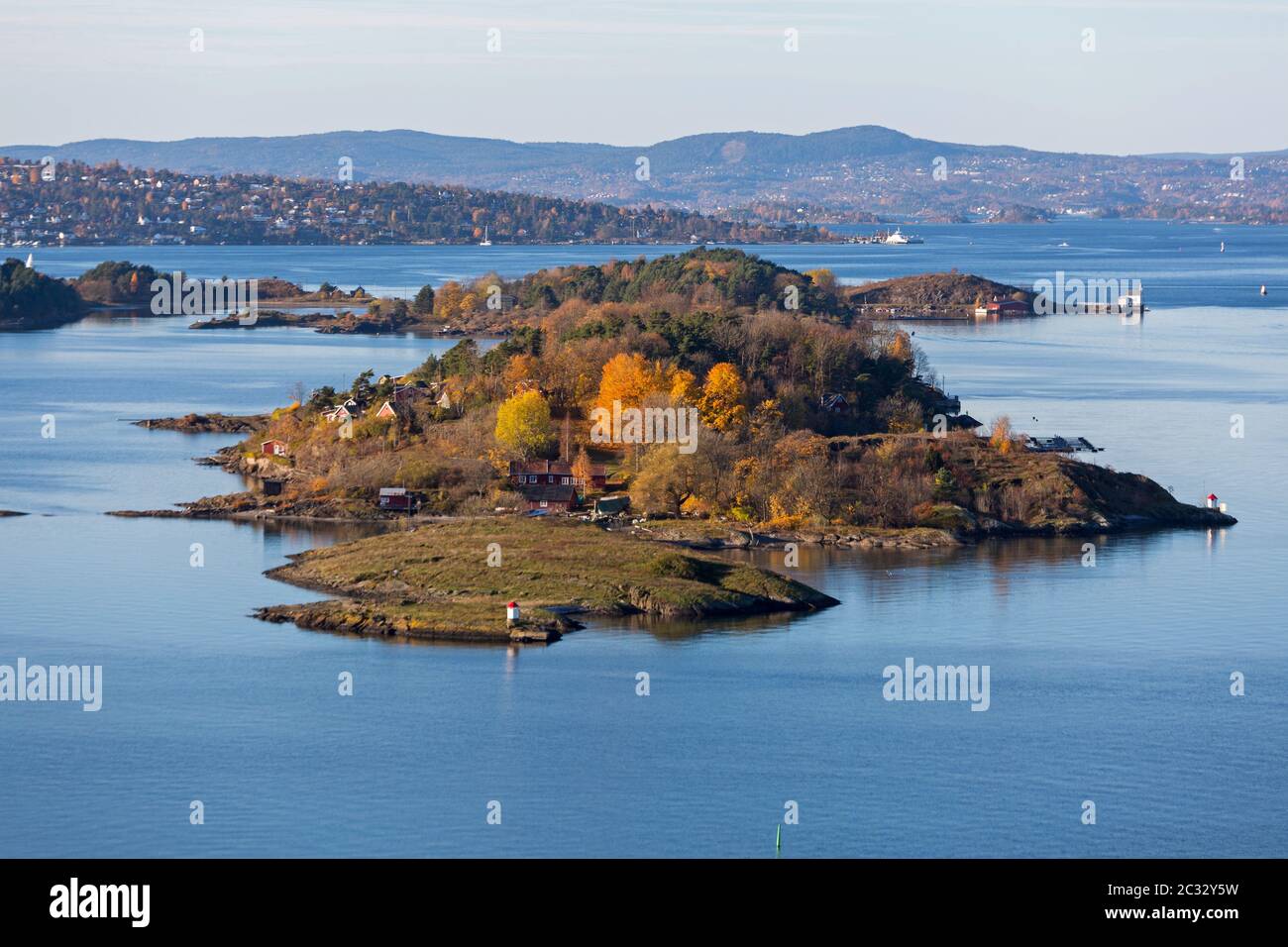 Bleikoya Island Natural Reserve in Oslo Fjord Norway Stock Photo