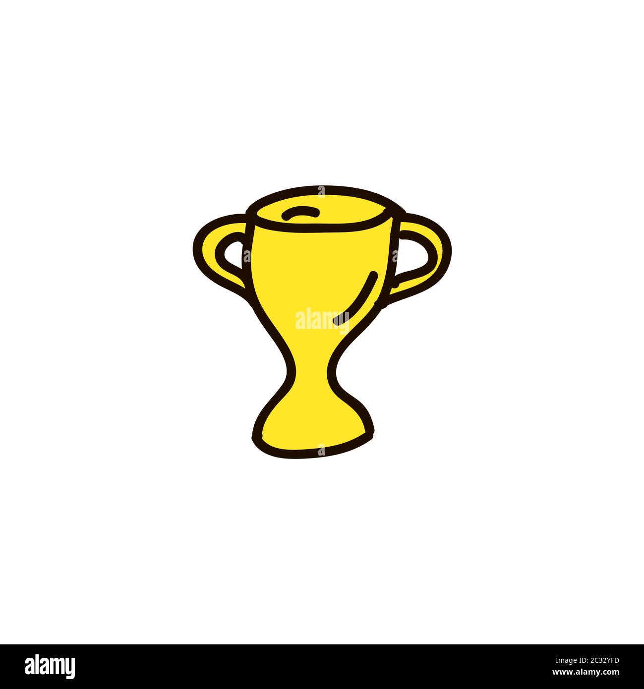 kravle Skur bh champion cup illustration of isolated trophy on white background colored  cartoon ink pen Icon sketch style Vector illustration for web logo Stock  Photo - Alamy