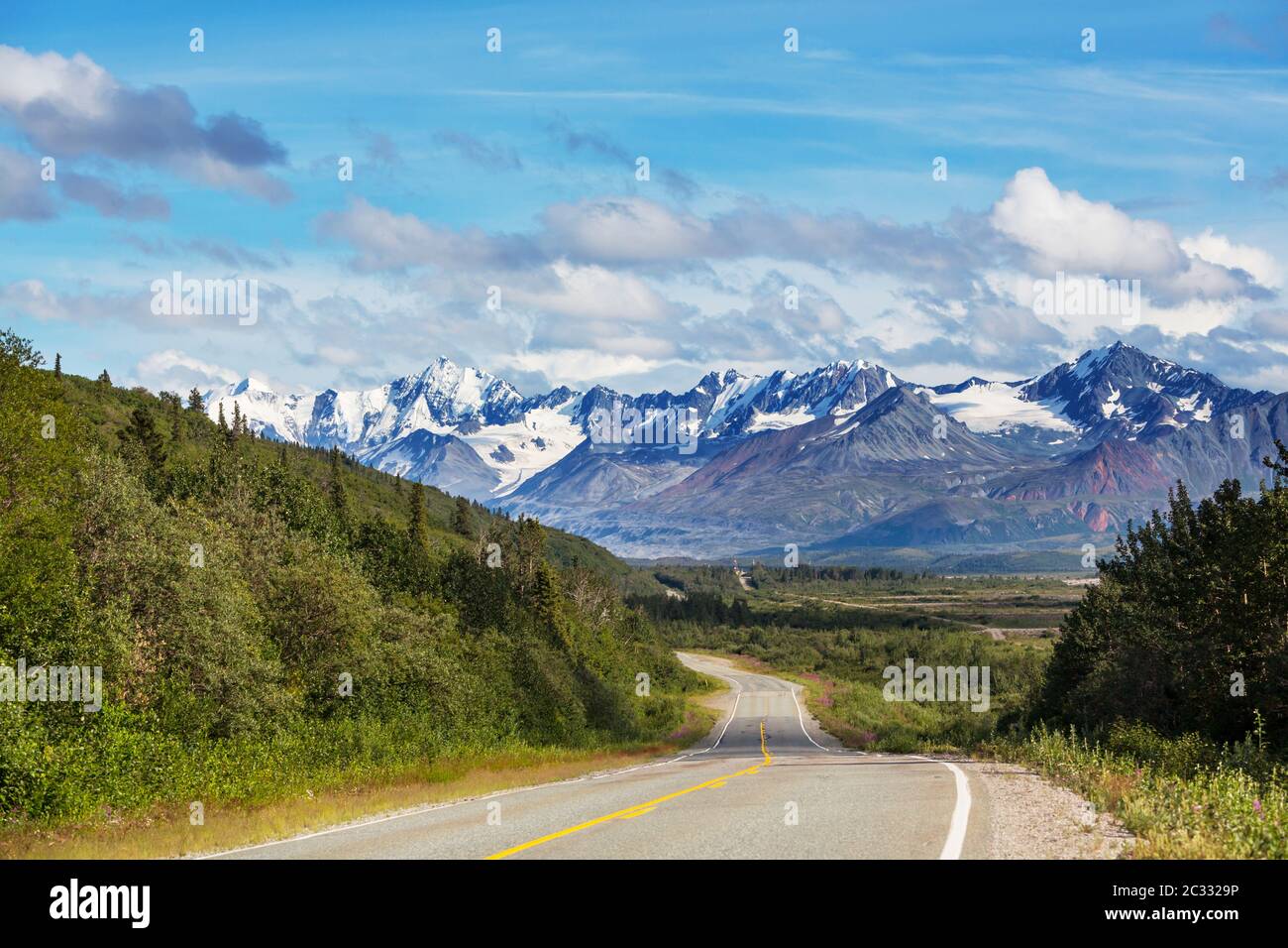 Road in Alaska Stock Photo - Alamy