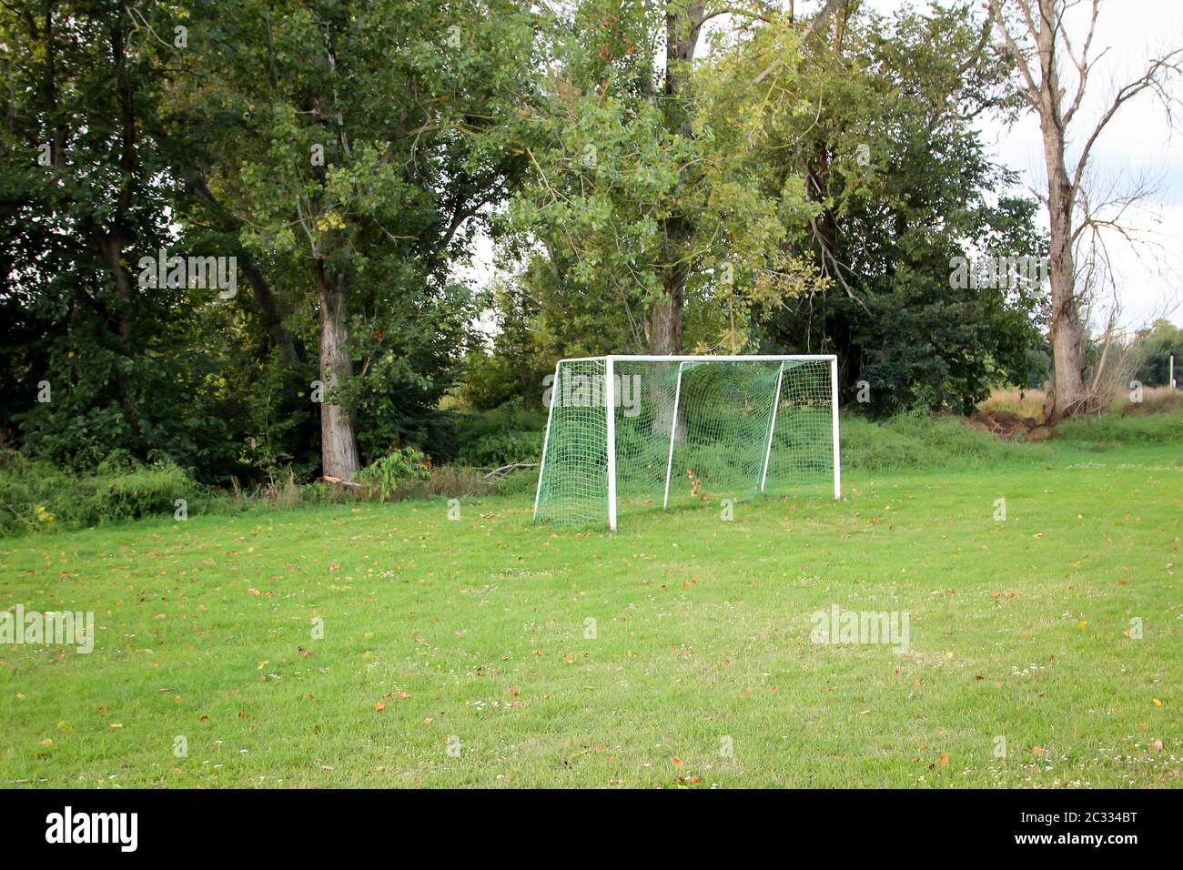 Goal football stadium empty hi-res stock photography and images - Alamy