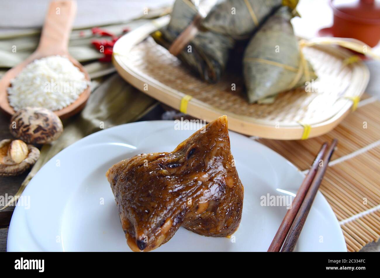 Asian Chinese Rice Dumpling, Zongzi Stock Photo - Alamy