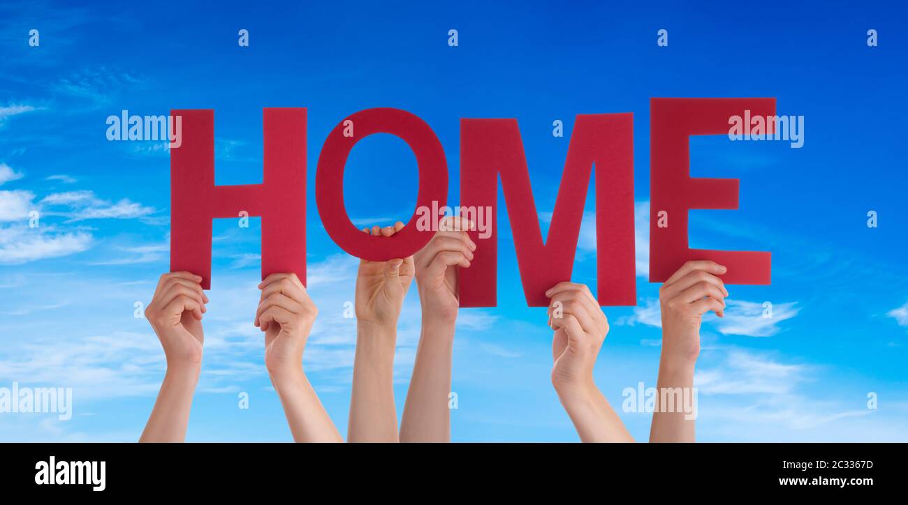 Group hands holding word welcome hi-res stock photography and images ...