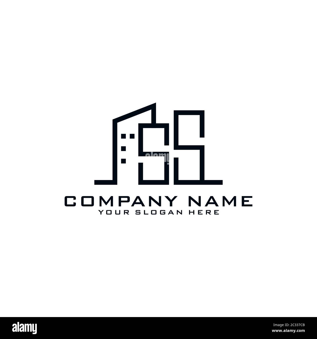 SS alphabet abstract initial letter logo design vector template Stock ...