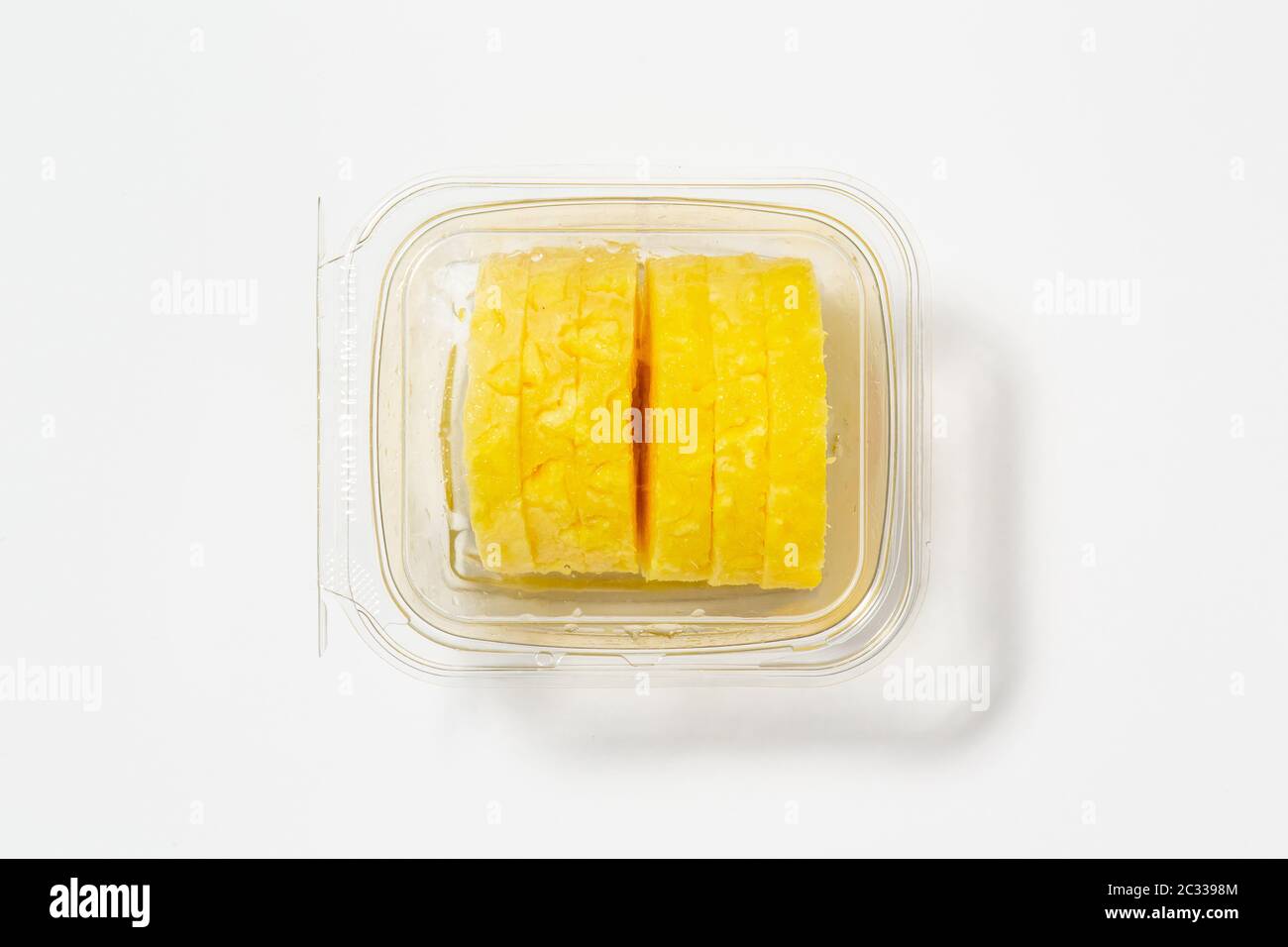 Some Ananas in plastic packaging Stock Photo