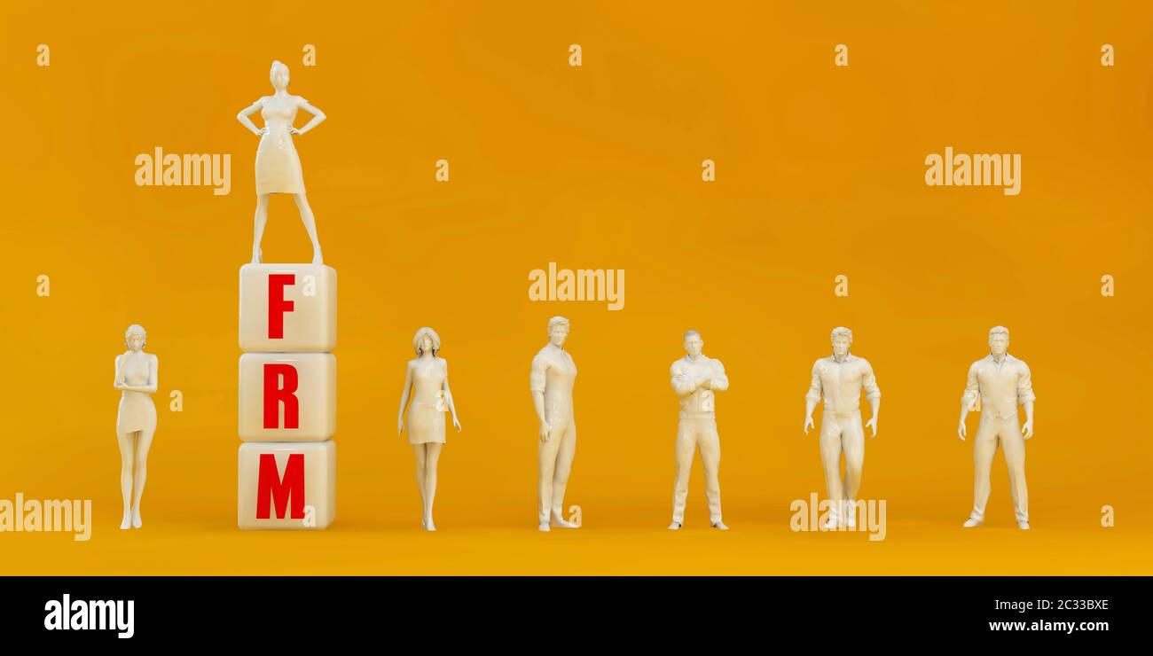 FRM Financial Risk Management Presentation Background in Orange and Red Stock Photo
