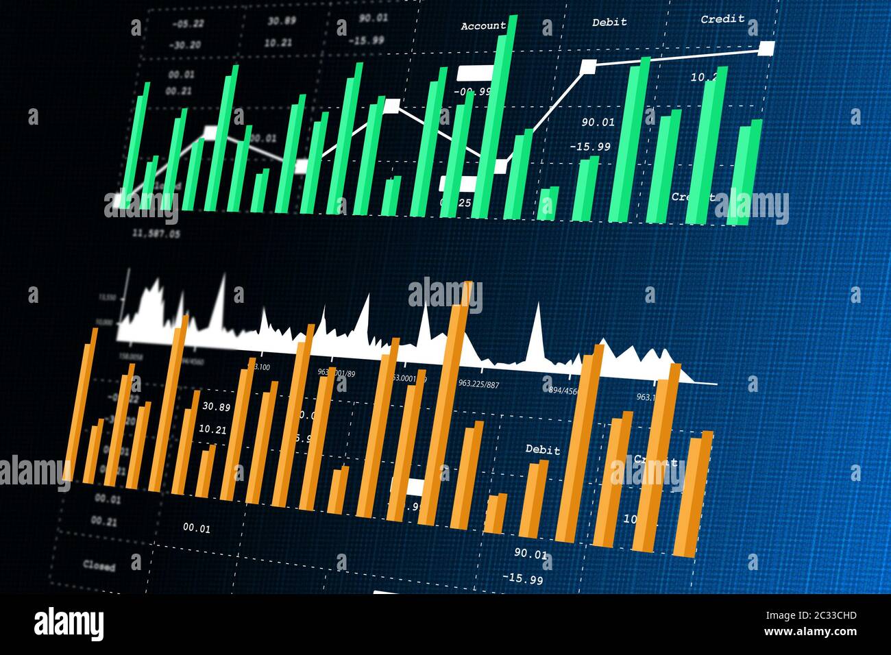 Stock market graph analysis Stock Photo - Alamy