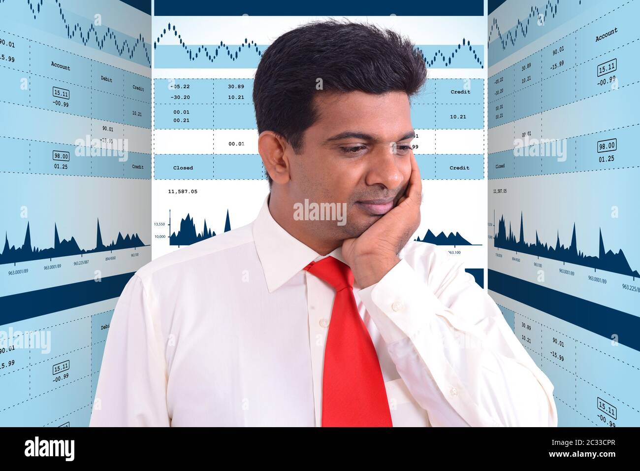 Sales Growth Graph In Stock Market Stock Photo Alamy