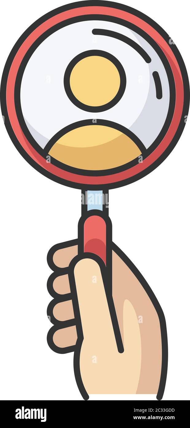 Recruitment RGB color icon Stock Vector