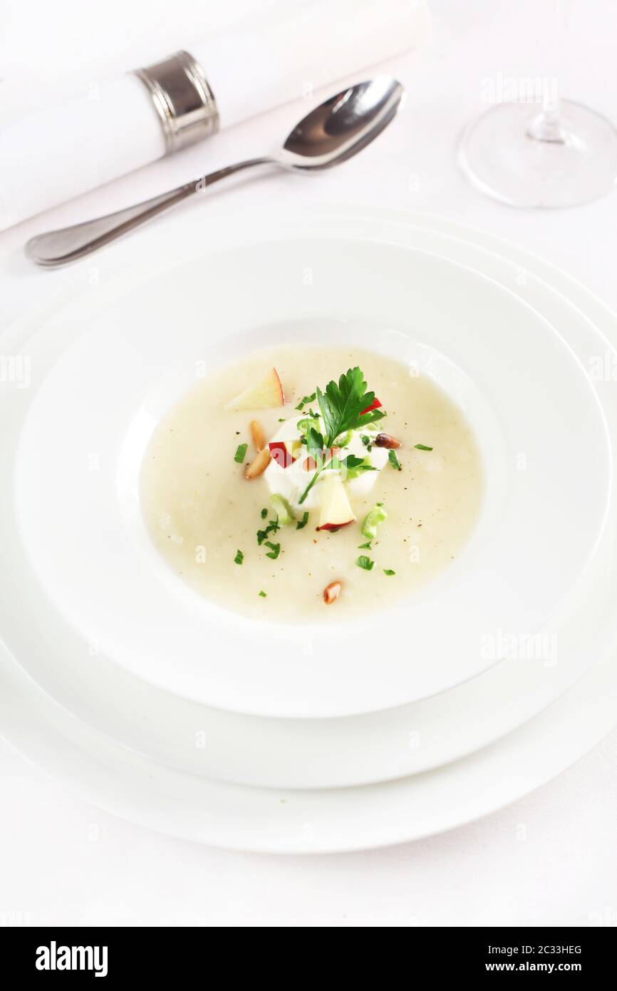 Celery Soup Stock Photo