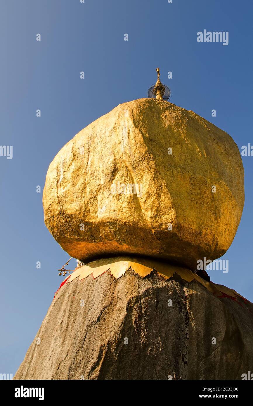 Kyaiktiya pagoda. Golden rock. Myanmar. Stock Photo