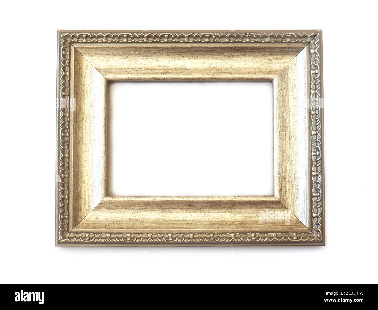 Metal Picture Frame On A White Background Stock Photo