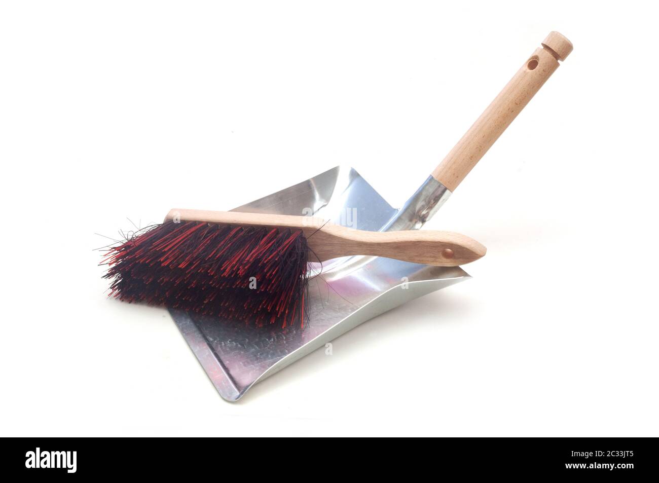 Hand Brush And Dustpan Isolated On White Stock Photo Alamy