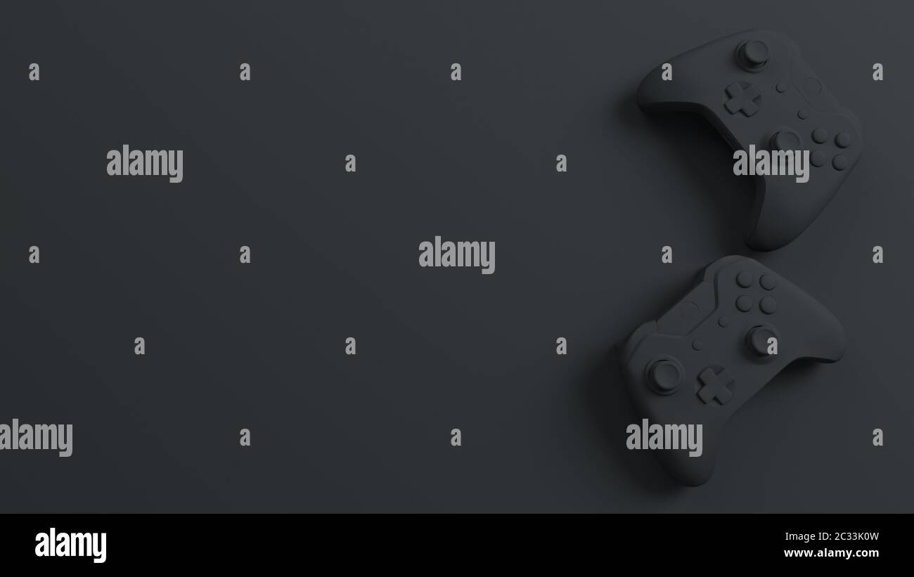 Game competition. single grey color joystick with some background 3D ...